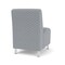 Lesro Siena Lounge Reception Armless Guest Chair, Brushed Steel, RS Fog Upholstery SN1102 - alternate 2